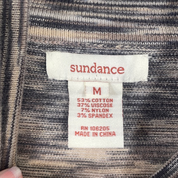 Sundance Space Dye Cotton Blend Knit Turtleneck Sz M - Picture 2 of 8